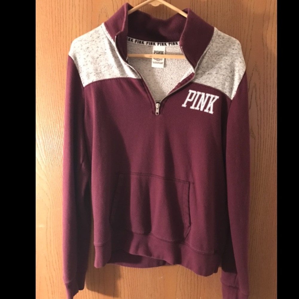 VS PINK quarter zip up sweatshirt